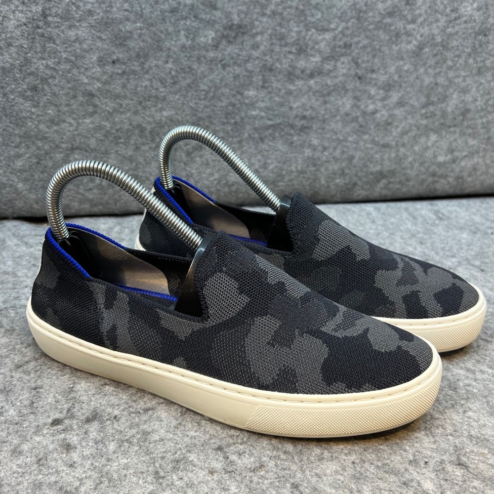Rothy's The Sneaker Slip On Camo Black Gray Sustainable Women's Shoes Size 8‎